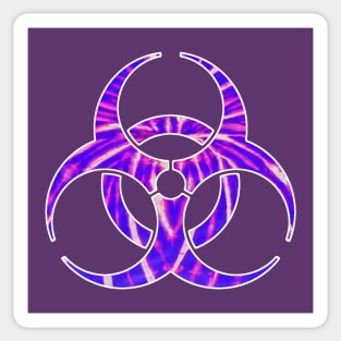 Neon Purple Biohazard Sticker